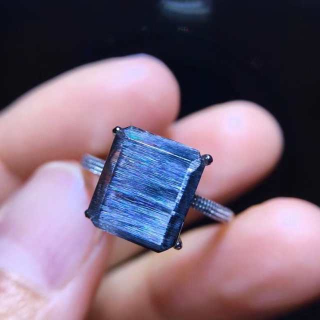 独特の上品 ⭐︎【高級】プラチナタイチンルチルクォーツ リング s925