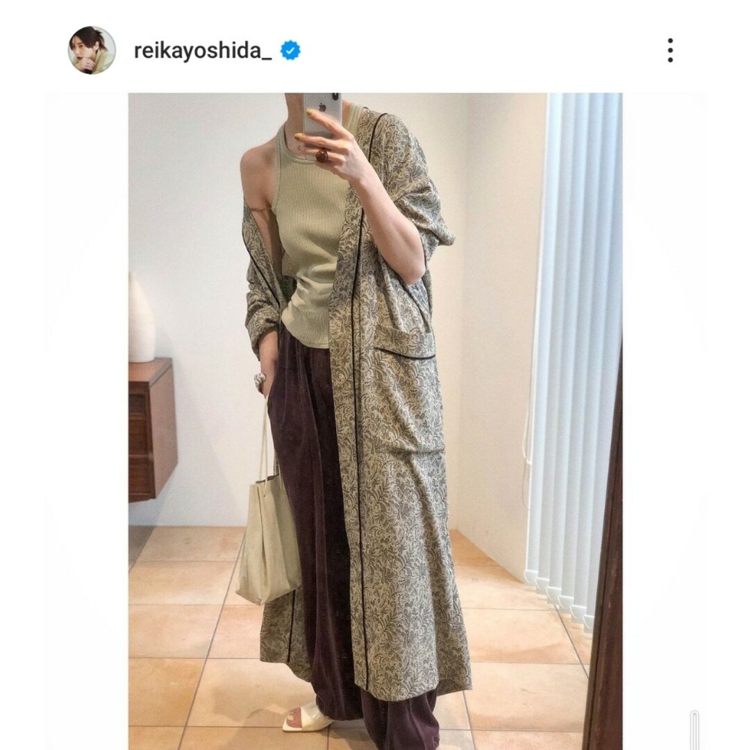 【美品】TODAYFUL ジャガードパイピングガウン 36 トゥデイフル羽織り