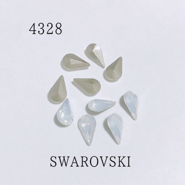 SWAROVSKI(スワロフスキー)のスワロフスキー 4328 ホワイトオパール 10×6mm  10粒 ハンドメイドの素材/材料(各種パーツ)の商品写真