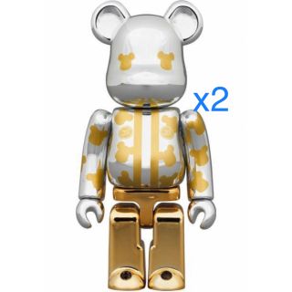 BE@RBRICK メ組はっぴベアブリック銀メッキ100%ノベルティー　2個(フィギュア)