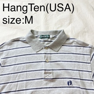 ハンテン(HANG TEN)のHangTen(USA)ビンテージコットンカノコボーダーポロシャツ(ポロシャツ)