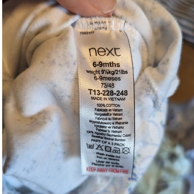 NEXT(ネクスト)のnext　夏用ロンパース　女のコ　6〜9ヶ月 キッズ/ベビー/マタニティのベビー服(~85cm)(ロンパース)の商品写真
