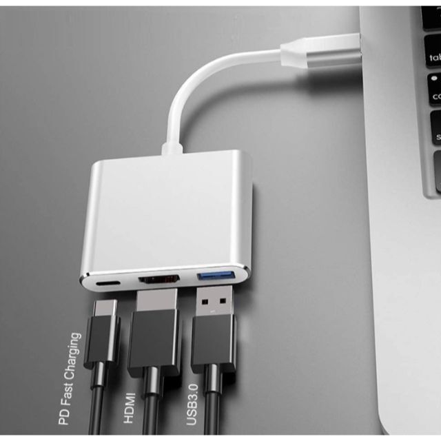 USB Type-C 3in1 HDMI スイッチ 変換アダプタ TV f2iの通販 by こここむ's shop|ラクマ