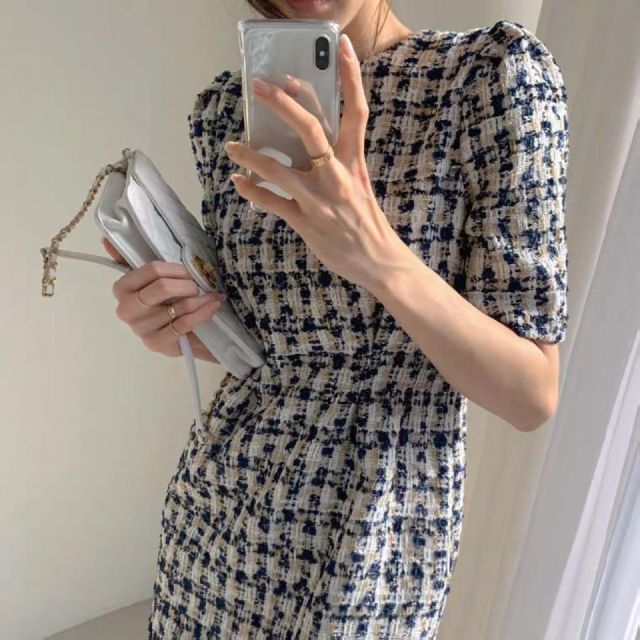 春夏コーデ❤️レディース ドレス ひざ丈 半袖 パーティー 1