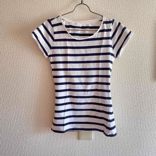 ザラ(ZARA)のZARA ベーシックボーダーTシャツ　スリムフィット　しましま　ブラック　黒(Tシャツ(半袖/袖なし))