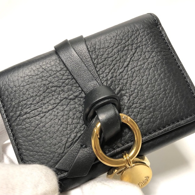 極美品】Chloe クロエ アルファベット コンパクト 三つ折り財布 極美品】Chloe クロエ アルファベット コンパクト 三つ折り財布