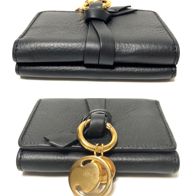 極美品】Chloe クロエ アルファベット コンパクト 三つ折り財布 極美品】Chloe クロエ アルファベット コンパクト 三つ折り財布