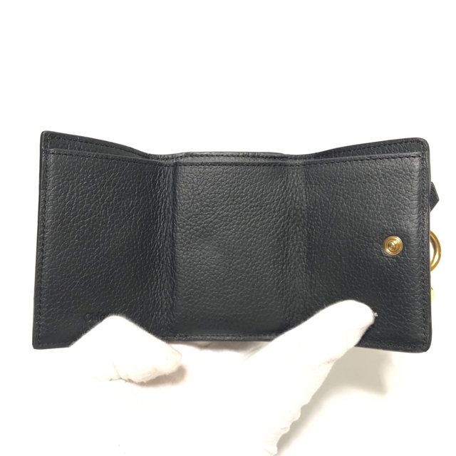 極美品】Chloe クロエ アルファベット コンパクト 三つ折り財布 極美品】Chloe クロエ アルファベット コンパクト 三つ折り財布