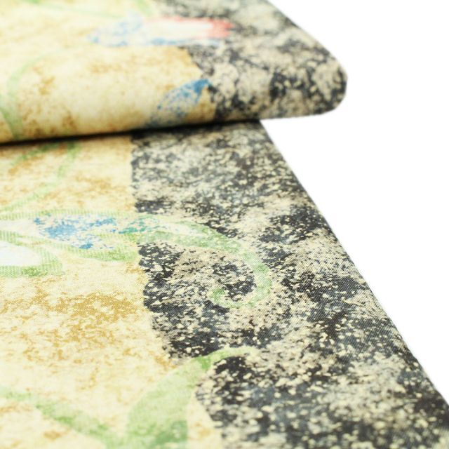 袋帯 お洒落 紬 牛首紬 美品 全通 | gulatilaw.com