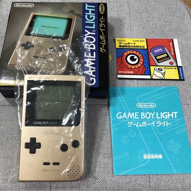 新品同様品 Nintendo GB ゲームボーイライト ゴールド