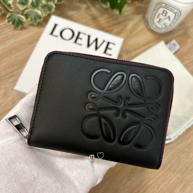 LOEWE(ロエベ)のLOEWE　ロエベ　アナグラム　ラウンドファスナージップウォレット　ミニ財布 メンズのファッション小物(折り財布)の商品写真