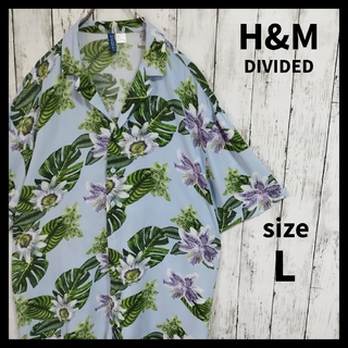 エイチアンドエム(H&M)の【H&M】花柄アロハシャツ　半袖　オープンカラー　DIVIDED　夏　ハワイ(シャツ)