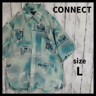 限定 クーポン10% 【CONNECT】総柄シャツ 半袖 ヴィンテージ 絵画