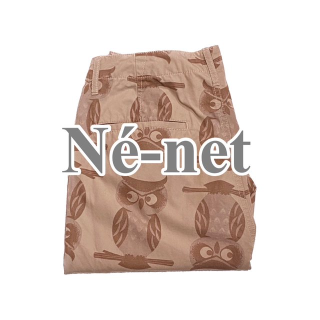 Ne-net(ネネット)の【古着】Ne-net ネネット　チノパン　梟　フクロウ総柄 メンズのパンツ(ワークパンツ/カーゴパンツ)の商品写真