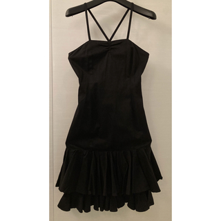 JUVELLE ブラック ビスチェ形 ドレス(ミディアムドレス)