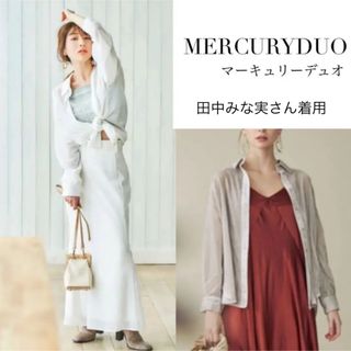 マーキュリーデュオ(MERCURYDUO)のMERCURYDUO 2WAYベロアシアーストライプシャツ(シャツ/ブラウス(長袖/七分))