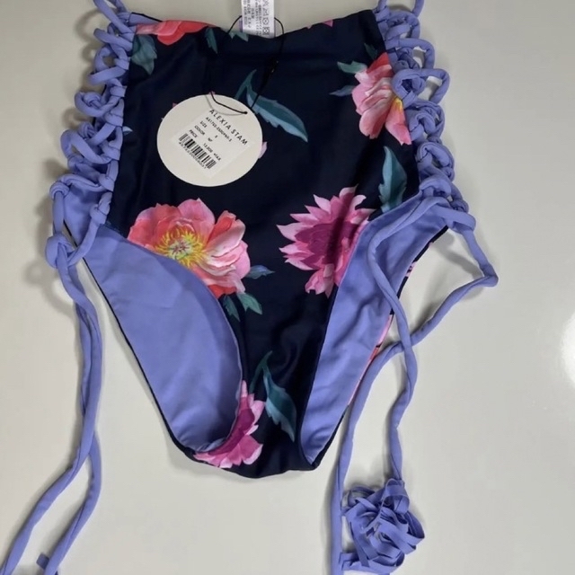 ALEXIA STAM(アリシアスタン)のALEXIA STAM Heather Navy Flower ハイウエストS レディースの水着/浴衣(水着)の商品写真