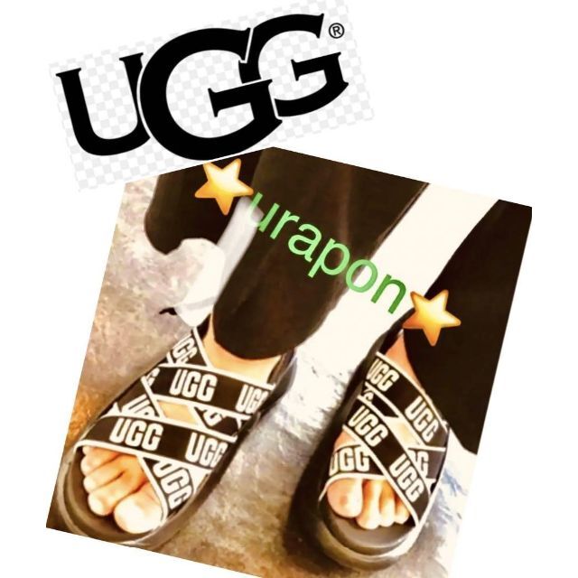 合成繊維ライニング完売。。。。。。。✨⑦✨23✨美品✨UGG✨LA CLOUD SANDAL✨厚底