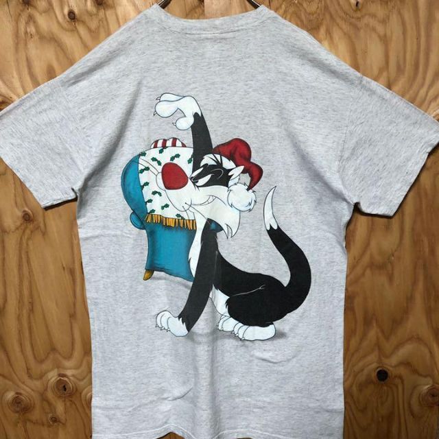 ルーニーテューンズ トゥイーティー USA 90s グレー Tシャツ 鳥 猫