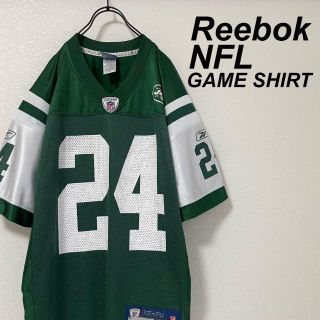 リーボック(Reebok)のリーボック NFL ゲームシャツ 緑 プリント ニューヨーク・ジェッツ 古着(Tシャツ/カットソー(半袖/袖なし))