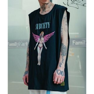 サブサエティ(Subciety)の【BLACK】CUT OFF TANK TOP(その他)