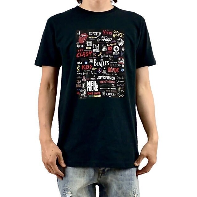 新品 アーティスト バンドロゴ ビートルズ ニルヴァーナ ストーンズ Tシャツ メンズのトップス(Tシャツ/カットソー(半袖/袖なし))の商品写真