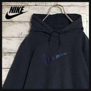 ナイキ(NIKE)の【ゆるだぼ】ナイキ☆センターデカロゴパーカー　裏起毛　人気Lサイズ　H42(パーカー)