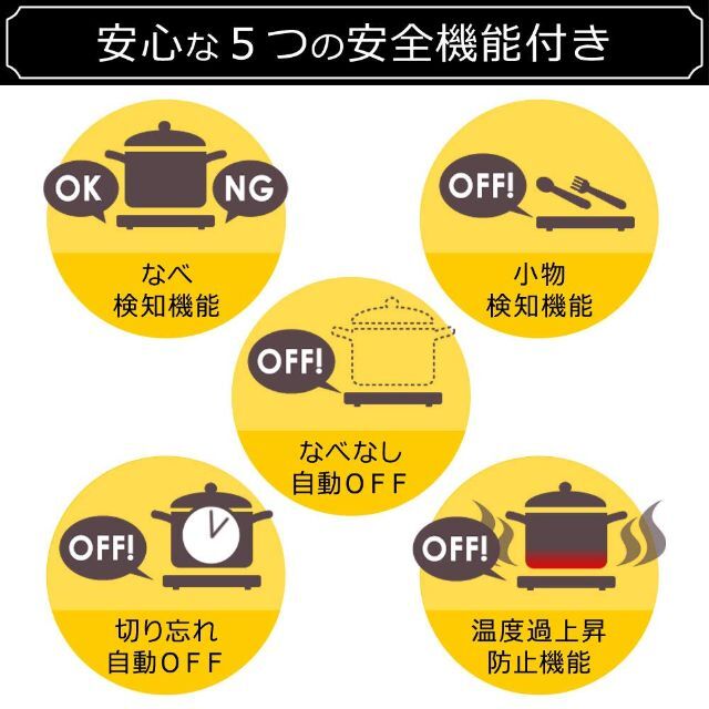 【色: 1)ブラック】アイリスオーヤマ 2口 IHクッキングヒーター 工事不要