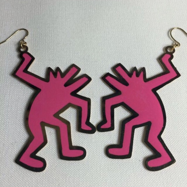 KEITH HARING(キースヘリング)の希少◎コラボKeith Haring(キースへリング)×NOIR(ノアール) レディースのアクセサリー(ピアス)の商品写真