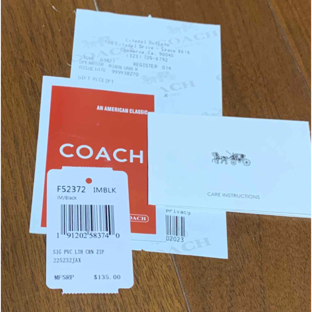 COACH(コーチ)の52372  コーチ　長財布　黒　シンプル　 メンズのファッション小物(長財布)の商品写真