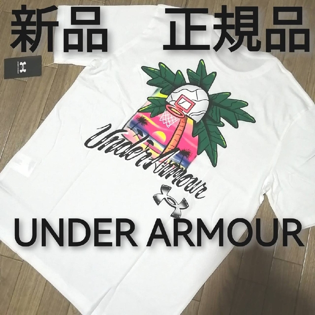 UNDER ARMOUR(アンダーアーマー)の新品　アンダーアーマー　メンズ　上下セット　3Lサイズ　春夏　白Tシャツ　ハーフ メンズのトップス(その他)の商品写真