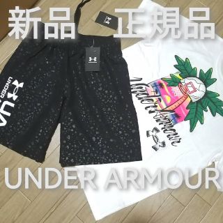 アンダーアーマー(UNDER ARMOUR)の新品　アンダーアーマー　メンズ　上下セット　3Lサイズ　春夏　白Tシャツ　ハーフ(その他)