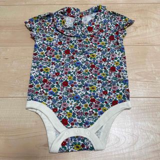 ベビーギャップ(babyGAP)の美品 babygap ベビーギャップ 花柄 ロンパース 70(ロンパース)