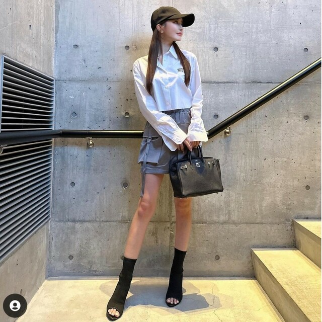 鈴木亜美さんプロデュース 新品未使用 オープントゥニットブーツ Lサイズ