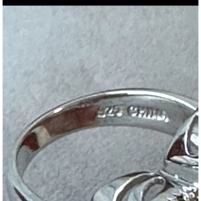 天然ブラックオニキスリング　指輪　大振りRoss Simonsイタリア レディースのアクセサリー(リング(指輪))の商品写真