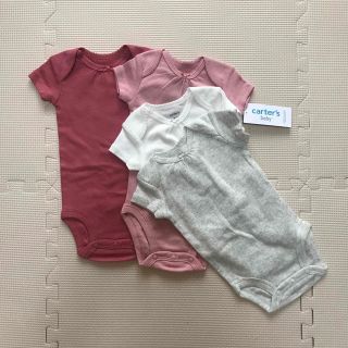 ベビーギャップ(babyGAP)のL.A購入！半袖肌着ロンパース4枚セット　3ヶ月〜(肌着/下着)