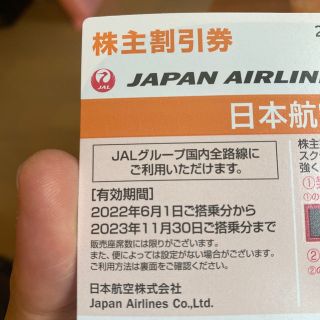 ジャル(ニホンコウクウ)(JAL(日本航空))のJAL株主優待券　2枚(航空券)