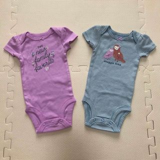 ベビーギャップ(babyGAP)のL.A購入！半袖肌着ロンパース2枚セット　新生児〜(肌着/下着)