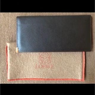 ロエベ(LOEWE)の未使用品 オールドロエベ LOEWE 長財布 こげ茶 カーフ ビンテージ(長財布)