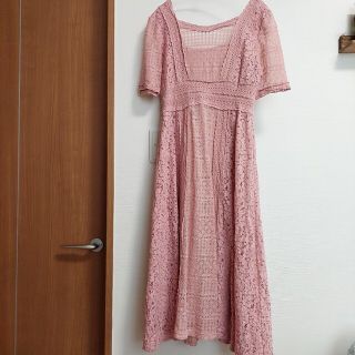 ミッシュマッシュ ミディワンピース マキシ ピンク 今期