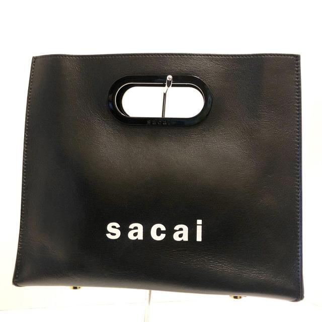 sacai サカイ ハンドバッグ - 黒