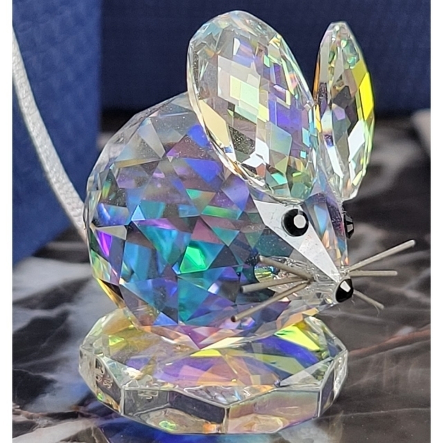 SWAROVSKI(スワロフスキー)のスワロフスキー『レプリカマウス』120周年記念 オーロラ 箱付き 美品 インテリア/住まい/日用品のインテリア小物(置物)の商品写真