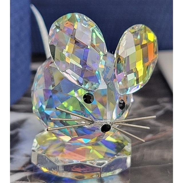 SWAROVSKI(スワロフスキー)のスワロフスキー『レプリカマウス』120周年記念 オーロラ 箱付き 美品 インテリア/住まい/日用品のインテリア小物(置物)の商品写真