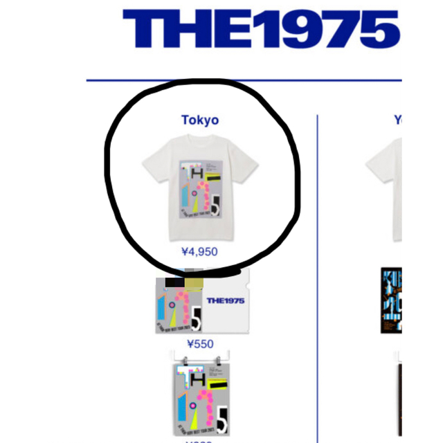 the1975 japan tour パーカー　原宿popup Tシャツ　グッズ