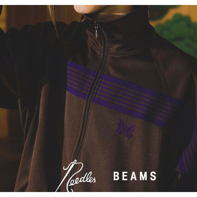 needles beams 別注 track jacket L brown