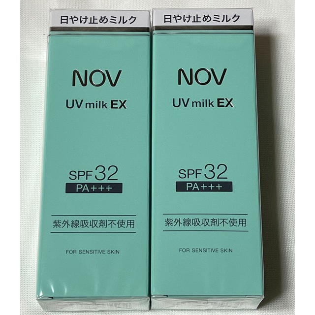 NOV(ノブ)の【新品】ノブ UVミルクEX  35g⭐️2個セット＋おまけ🎁 コスメ/美容のボディケア(日焼け止め/サンオイル)の商品写真