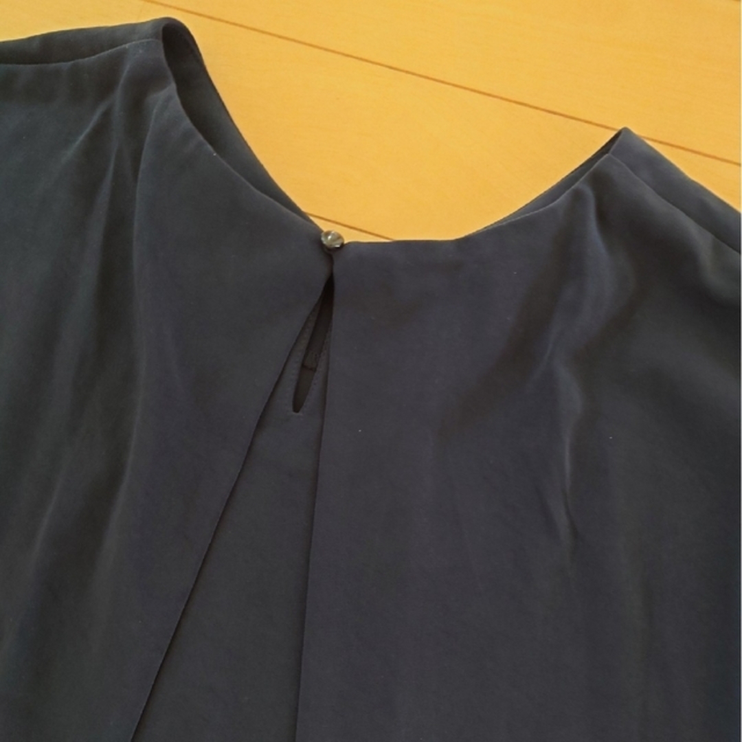 しまむら(シマムラ)のL   七分袖　カットソー　ネイビー　未使用 レディースのトップス(カットソー(半袖/袖なし))の商品写真