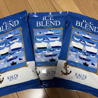 カルディ(KALDI)のカルディ　コーヒー粉　アイスブレンド　３袋　200g  中挽　コーヒー豆　新品(コーヒー)