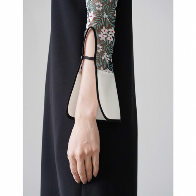 mame - Floral Lace Sleeve Dress black × white の通販 by