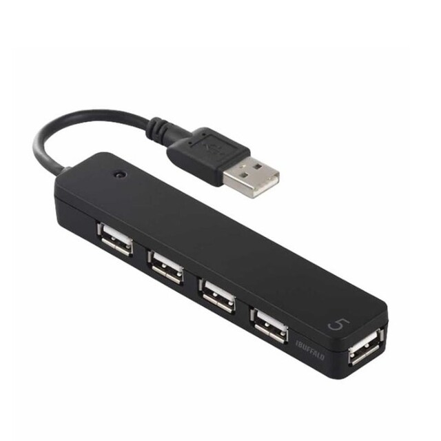 Buffalo(バッファロー)の【クーポン利用可能】iBUFFALO USB2.0ハブ BSH5U03BK」1個 エンタメ/ホビーのエンタメ その他(その他)の商品写真